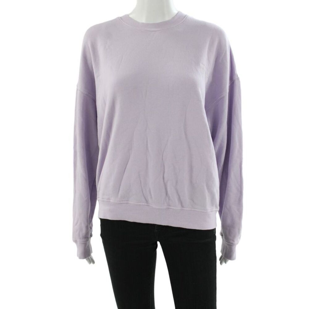 WSLY Womens Purple Pullover Sweatshirt 60% Cotton Crewneck Long Sleeve Size S